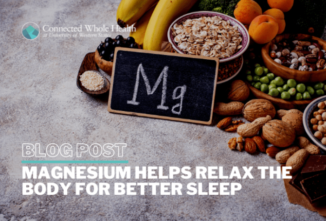 Image for  Magnesium helps relax the body for better sleep. 